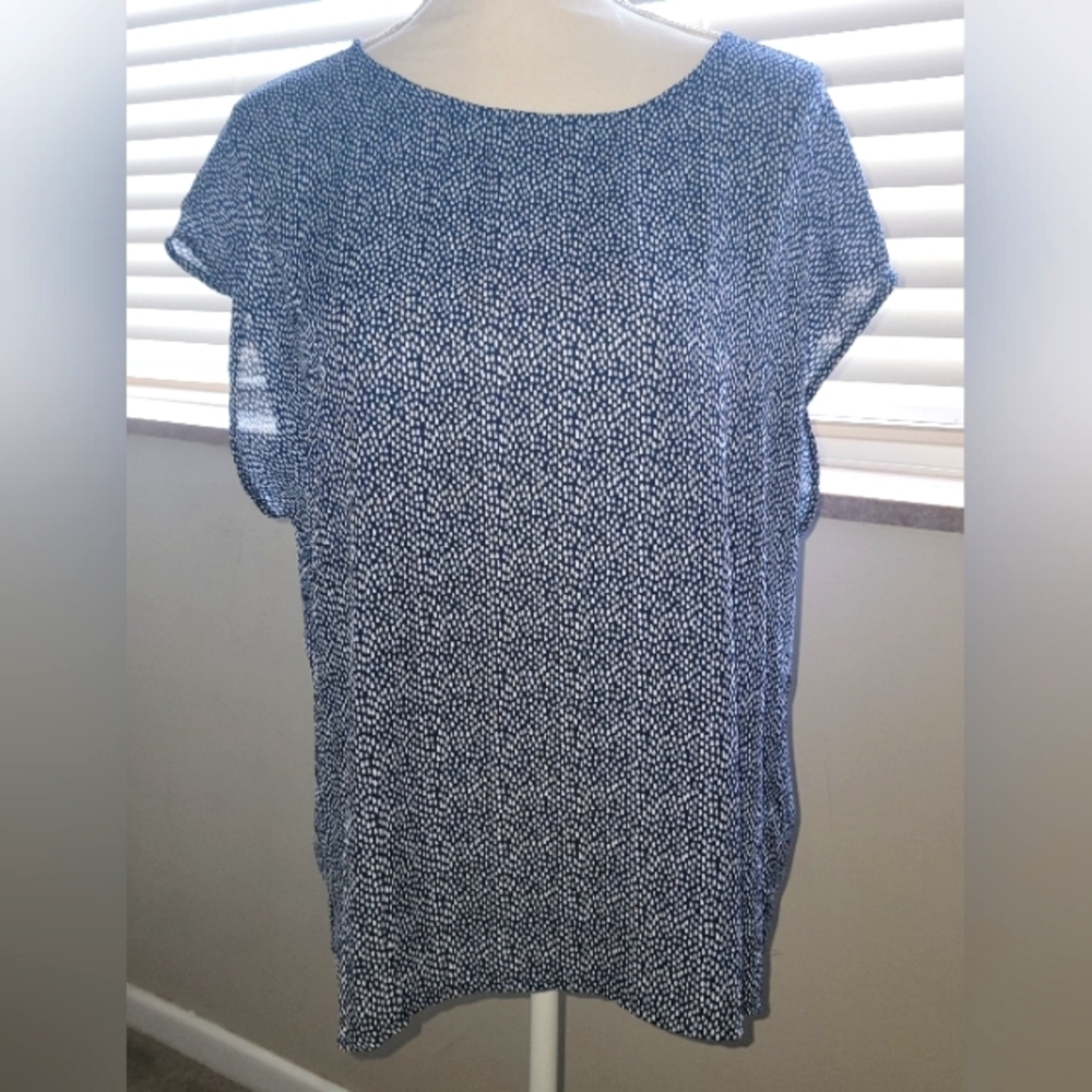 CHAUS NEW YORK BLUE & WHITE SIZE XL